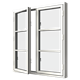 Elitfönster Retro Sidhängt fönster 2-luft