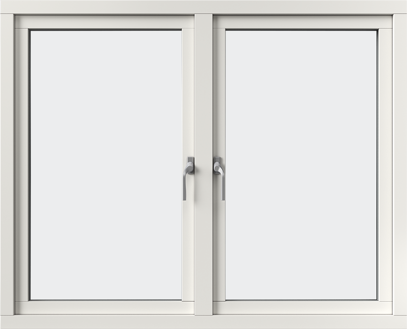 Sidhängt med aluminiumbeklädnad, Insida, Öppet